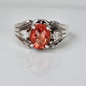 Rare Vintage Sapphire Sterling Silver Ring Size 8!